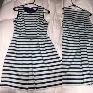 Gap Navy/ Teal striped sundress w/ pockets